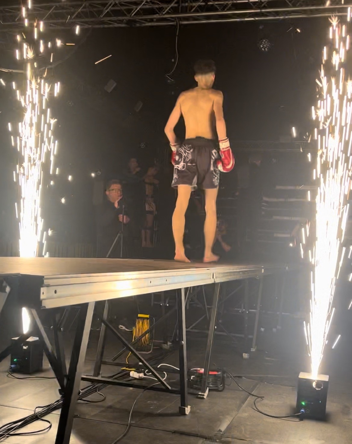 Jets d&#39;étincelles événement